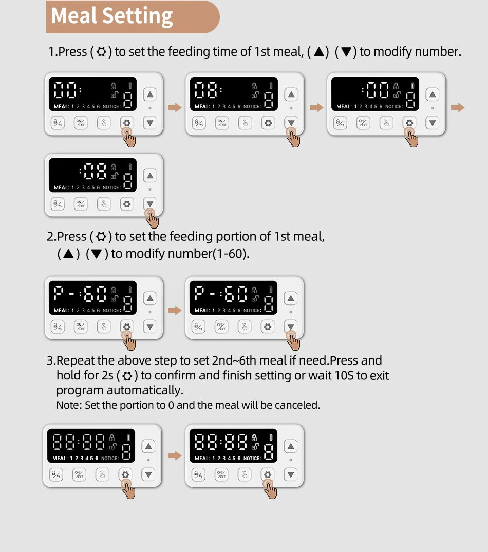 ROJECO Automatic Cat Feeder - Smart WiFi Pet Food Dispenser with Remote Control for Cats and Small Dogs