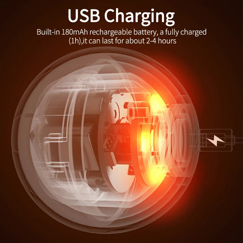 ROJECO Interactive Smart Cat Ball - Self-Rolling Automatic Cat Toy with LED Lights