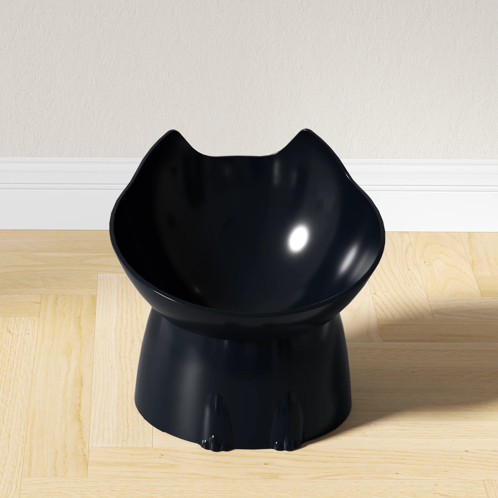 Ergonomic Raised Cat Bowl - Anti-Tip Tilted Feeding Dish for Comfortable Dining & Neck Protection