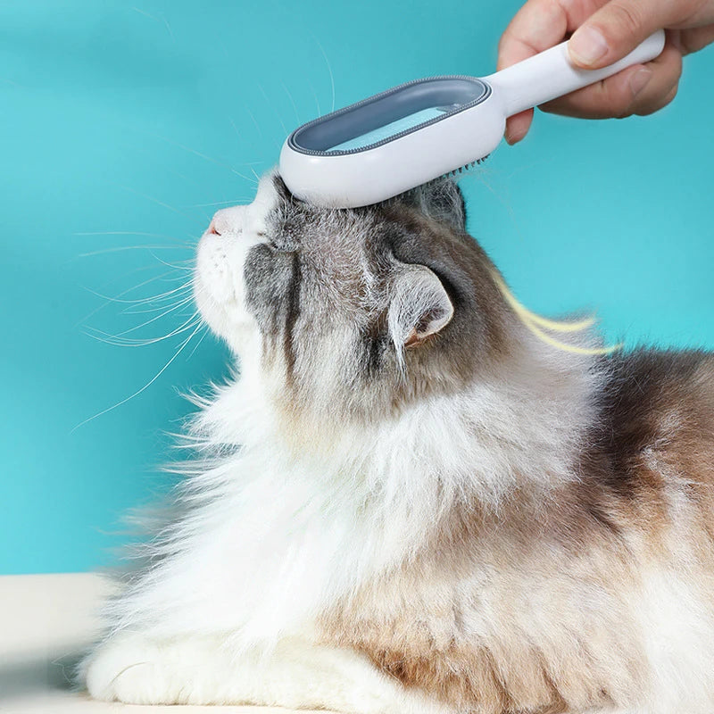 Double-Sided Cat Hair Removal Brush with Cleaning Wipes