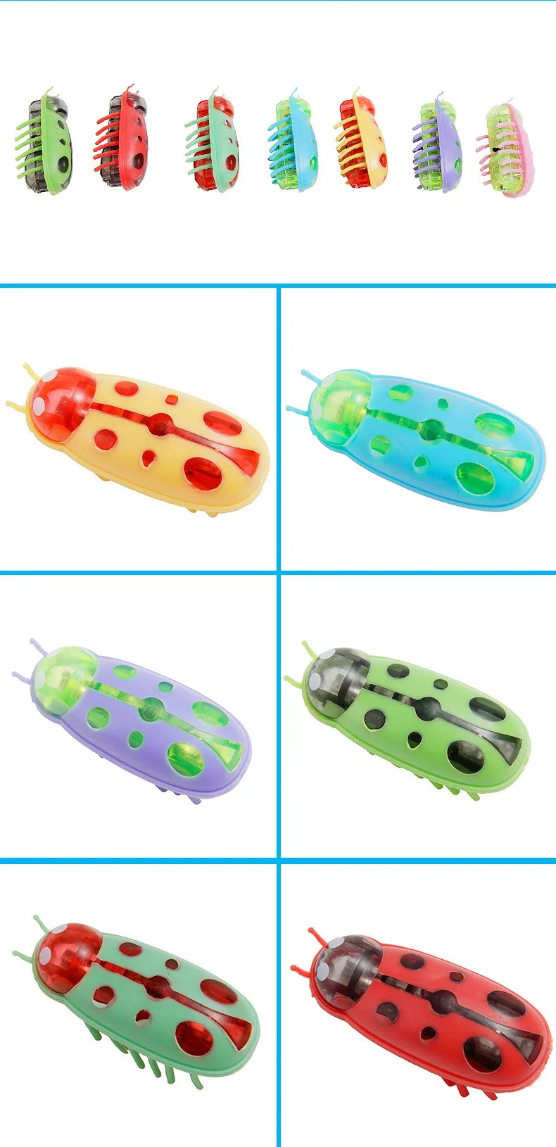 Interactive Electric Bug Cat Toy - Motion-Activated Vibrating Beetle with Obstacle Avoidance