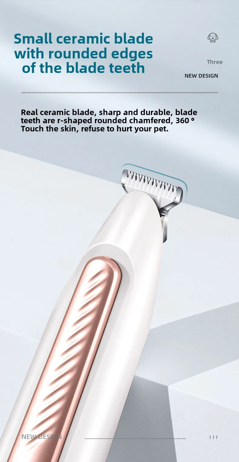 Professional LED Pet Hair Trimmer - Precision Grooming Clipper for Dogs & Cats with Ceramic Blade