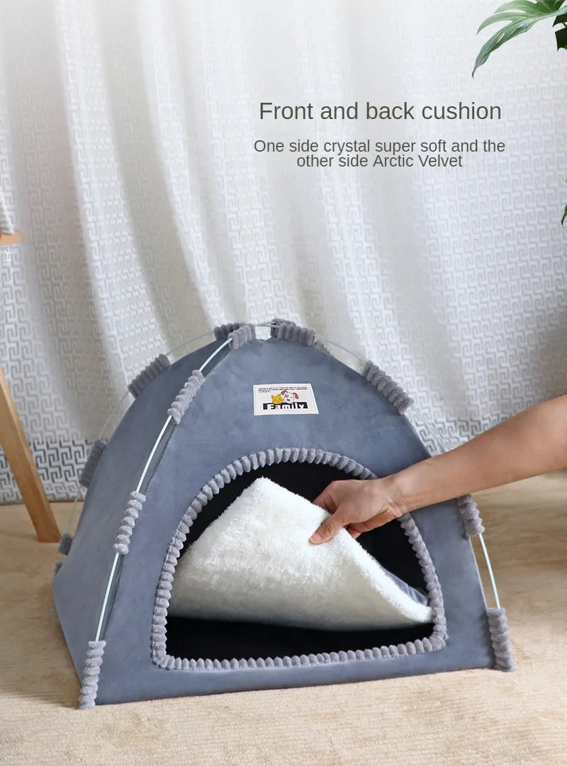 Cosy Cat Cave Tent - Foldable Indoor/Outdoor Pet House with Breathable Design