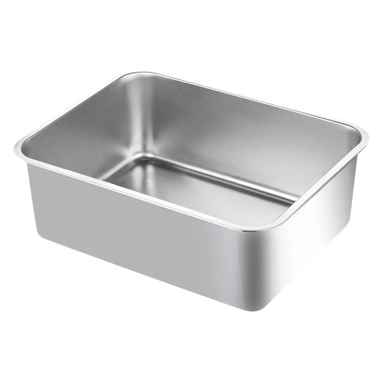 Premium Stainless Steel Cat Litter Tray - Extra Large Metal Litter Box for Multiple Cats