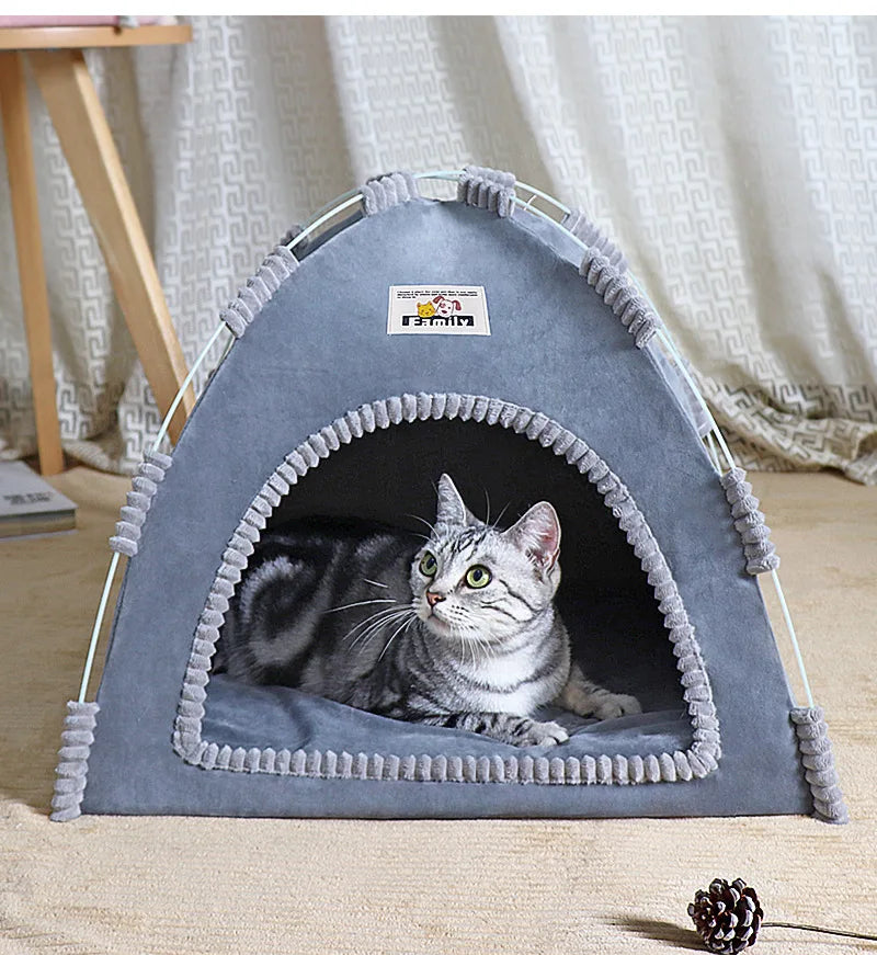 Cosy Cat Cave Tent - Foldable Indoor/Outdoor Pet House with Breathable Design