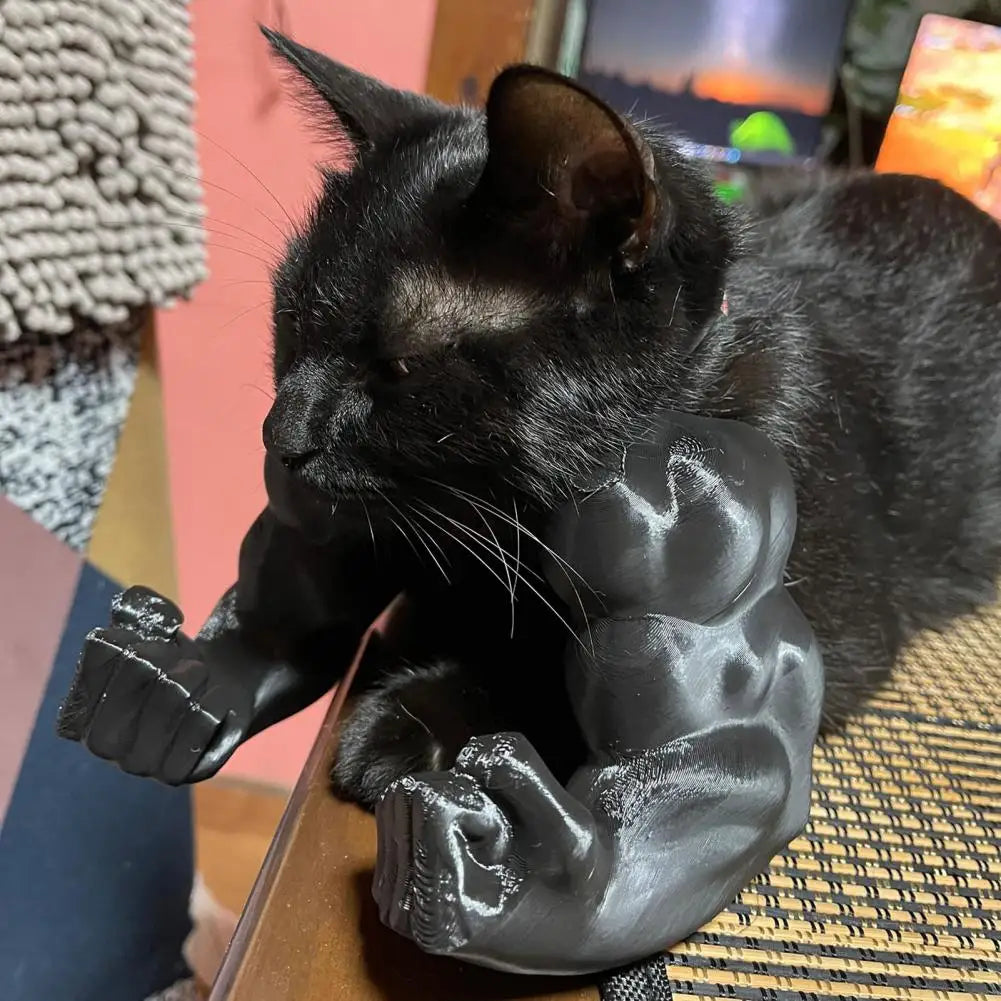 Cat Muscle Arm Costume Accessory - 3D Printed Pet Necklace for Halloween, Birthday Parties & Photo Fun