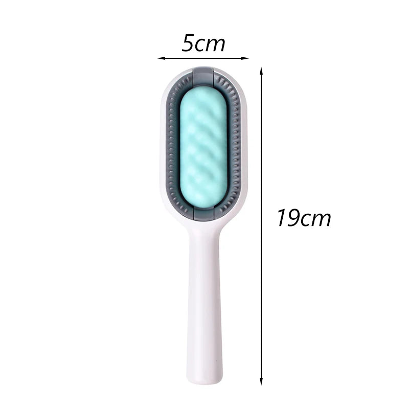 Double-Sided Cat Hair Removal Brush with Cleaning Wipes