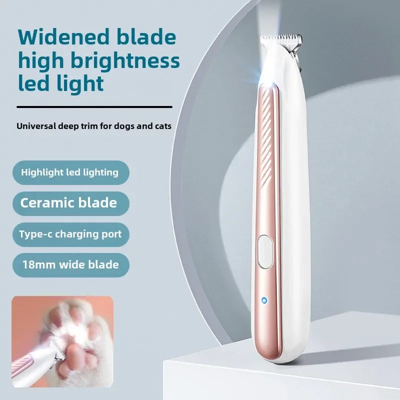 Professional LED Pet Hair Trimmer - Precision Grooming Clipper for Dogs & Cats with Ceramic Blade