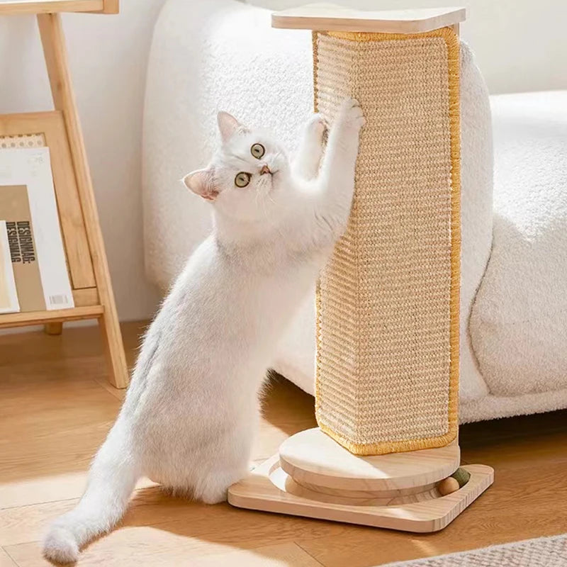 Natural Sisal Cat Scratching Mat - Horizontal Floor Pad for Furniture and Carpet Protection