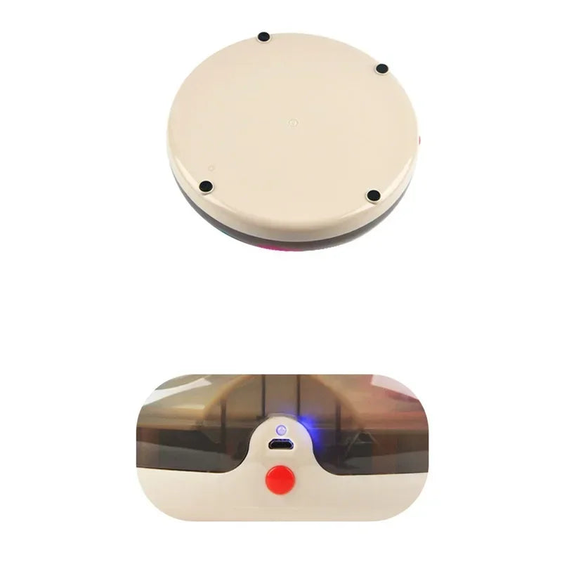 Magnetic Levitation Interactive Cat Toy - Rechargeable Rotating Feather Ball Chase Disc for Indoor Exercise and Mental Stimulation