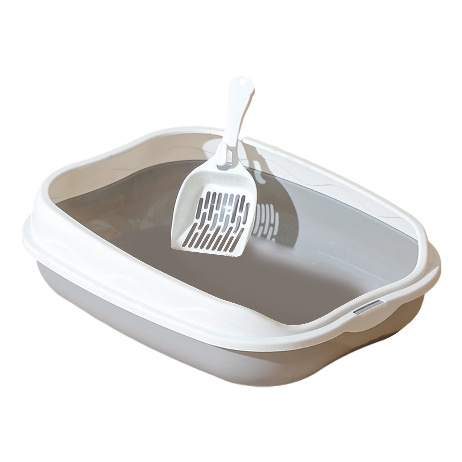Semi-Enclosed Cat Litter Box - Large Splash-Proof Design with Anti-Tracking Pedal Ventilation System