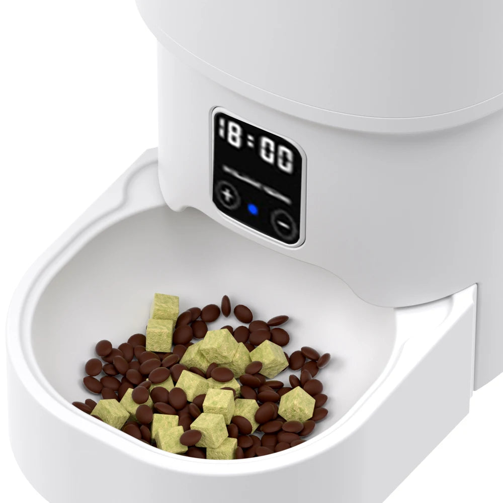 ZYfeeder 4L WiFi Smart Automatic Cat Feeder with Programmable Timer and LCD