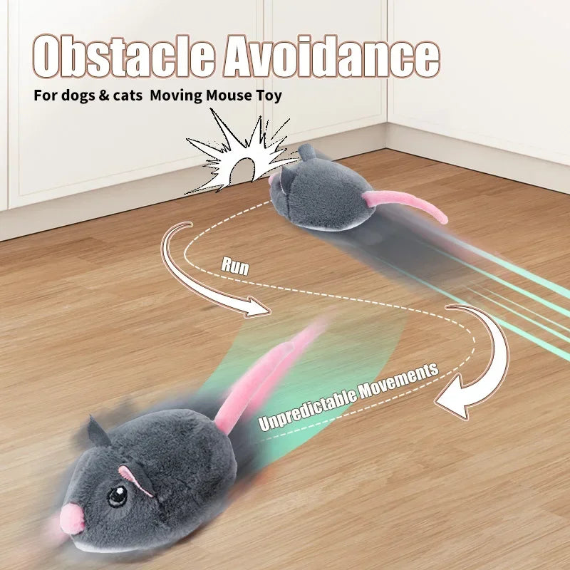 Interactive Electric Mouse Cat Toy - Realistic Moving Plush Pet Entertainment