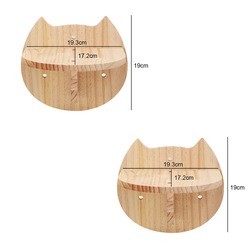 Premium Wooden Cat Wall Furniture Set - Multi-Level Climbing Shelves, Hammocks & Scratching Posts for Indoor Cats