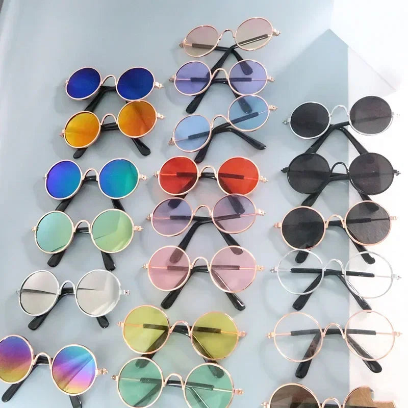 Cat Sunglasses with UV Protection - Cute Pet Photo Props for Cats & Small Dogs