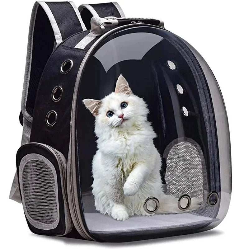 Transparent Bubble Pet Carrier Backpack - Breathable Travel Bag for Cats, Kittens & Small Pets