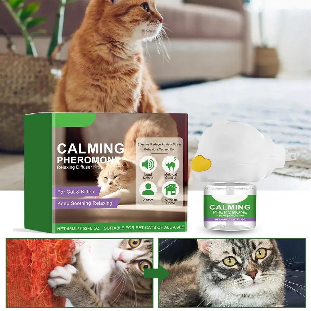 3Pcs/lot Cat Calming Diffuser Kit Refill Calming Mood Relaxing Anti Anxiety Stress Soothing Comforting Pets Pheromone