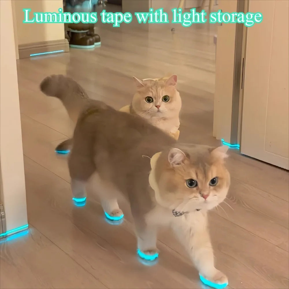 Glow-in-the-Dark Safety Tape for Cats - Luminous Anti-Slip Stair Markers & Home Warning Strips
