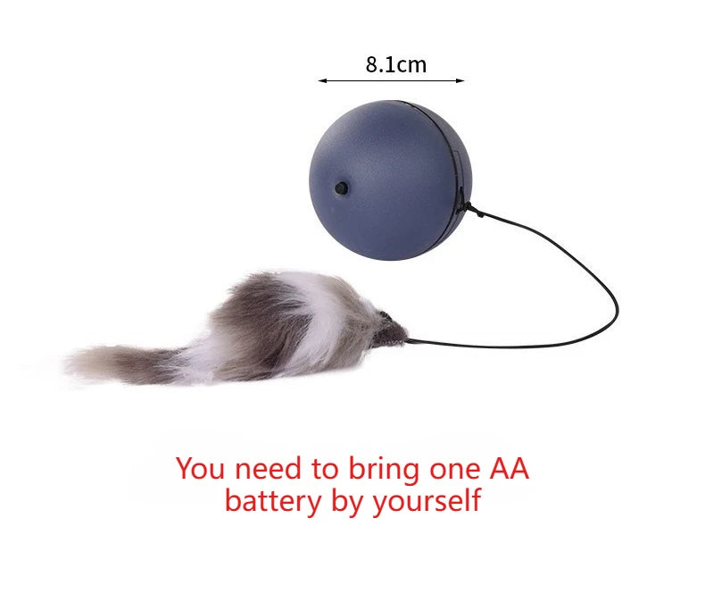 Interactive Self-Rolling Cat Ball Toy with Motion Sensor - Automatic Smart Ball for Indoor Cats and Kittens