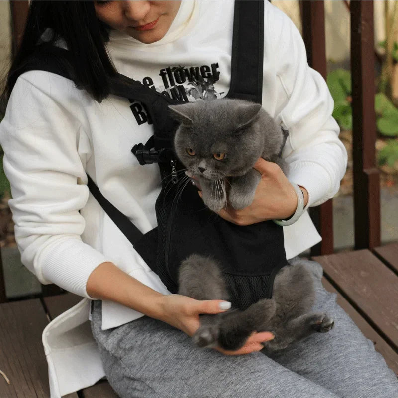 Cat Carrier Backpack - Breathable Front & Back Pet Rucksack for Outdoor Travel and Adventures