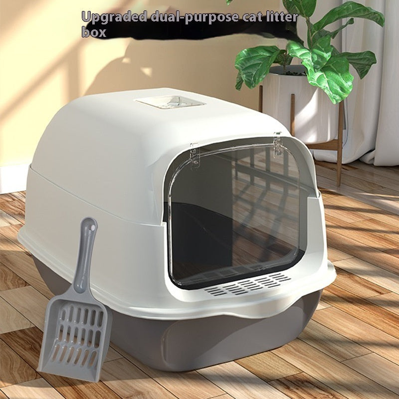 Premium Enclosed Cat Litter Box with Odour Control & Easy-Clean Design