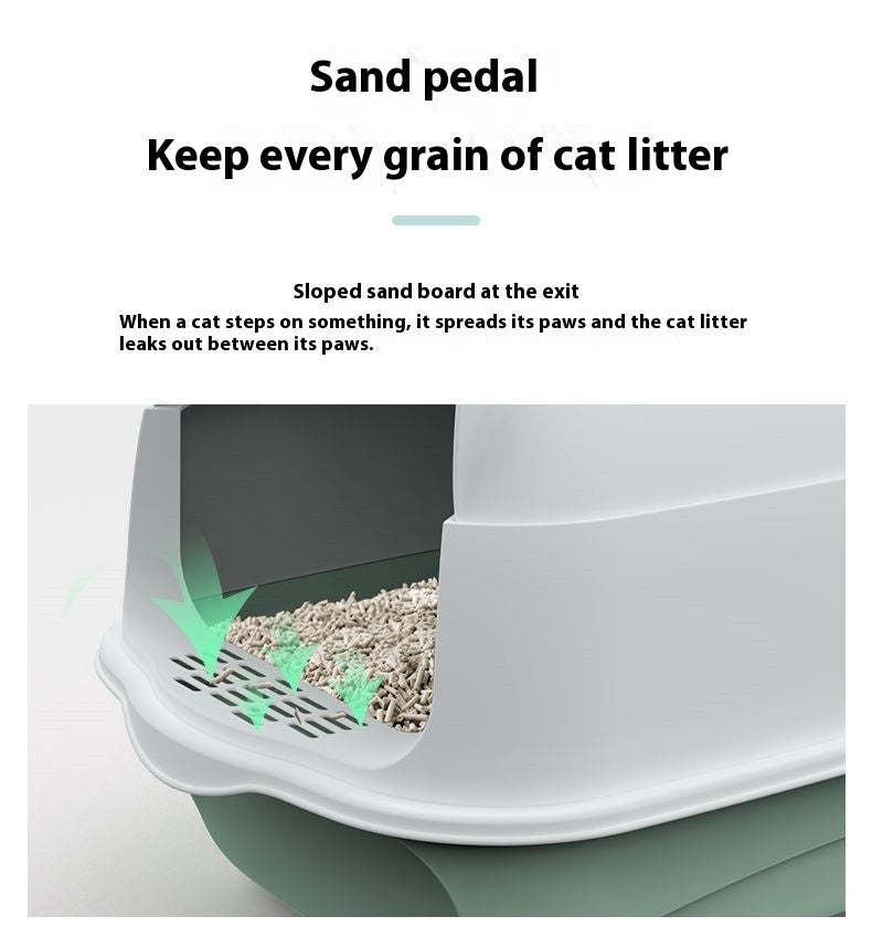 Premium Enclosed Cat Litter Box with Odour Control & Easy-Clean Design