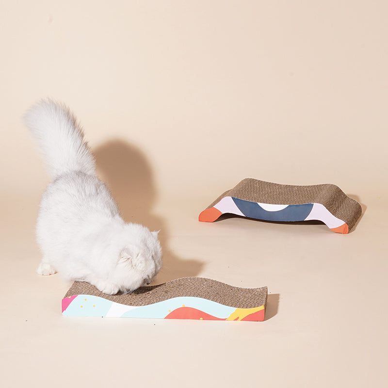 Premium Corrugated Cat Scratching Boards - Colorful Designer Collection