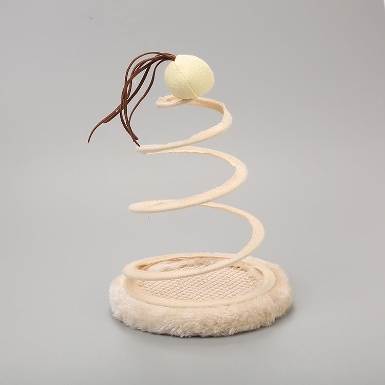 Interactive Spring Coil Cat Toy - Bouncing Plush Characters with Dynamic Motion