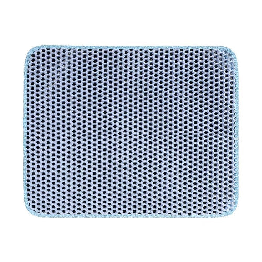 Double Layer Cat Litter Mat - Waterproof Honeycomb Design with Scatter Control and Easy Clean