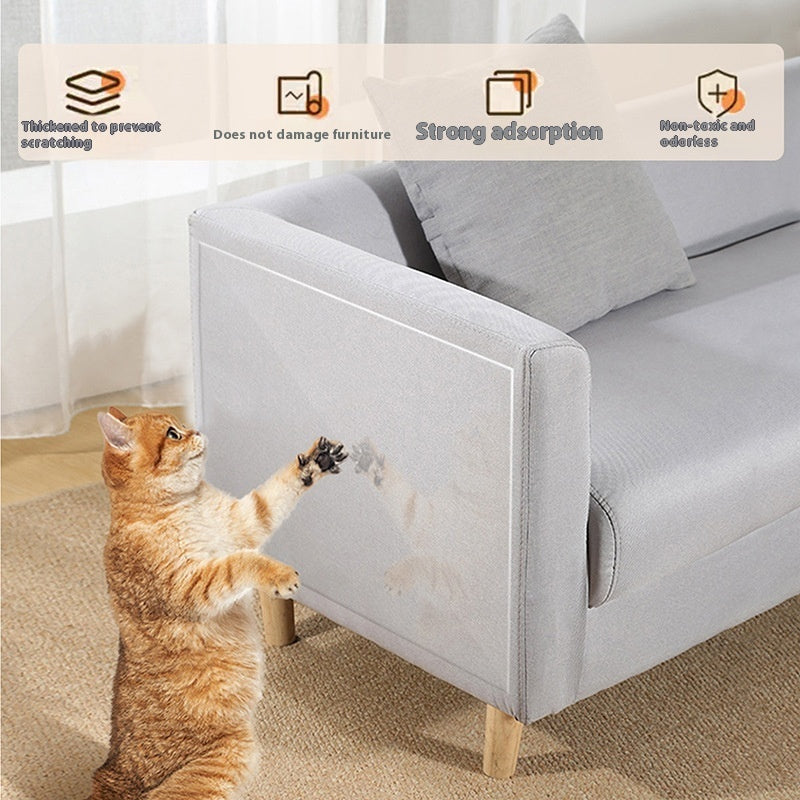 Clear Furniture Protector Film - Anti-Scratch Cat Protection for Sofas & Upholstery