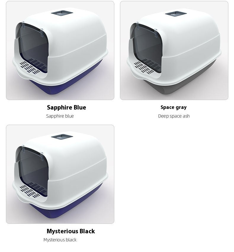 Premium Enclosed Cat Litter Box with Odour Control & Easy-Clean Design