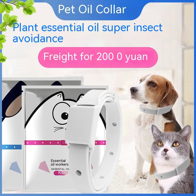 Natural Plant Essential Oil Flea & Tick Collar - Safe Herbal Protection for Cats