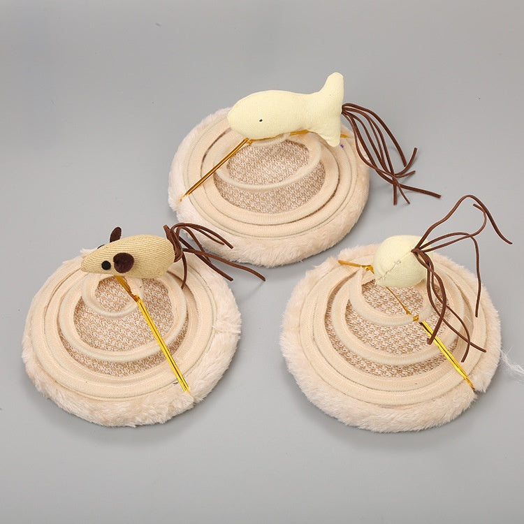 Interactive Spring Coil Cat Toy - Bouncing Plush Characters with Dynamic Motion