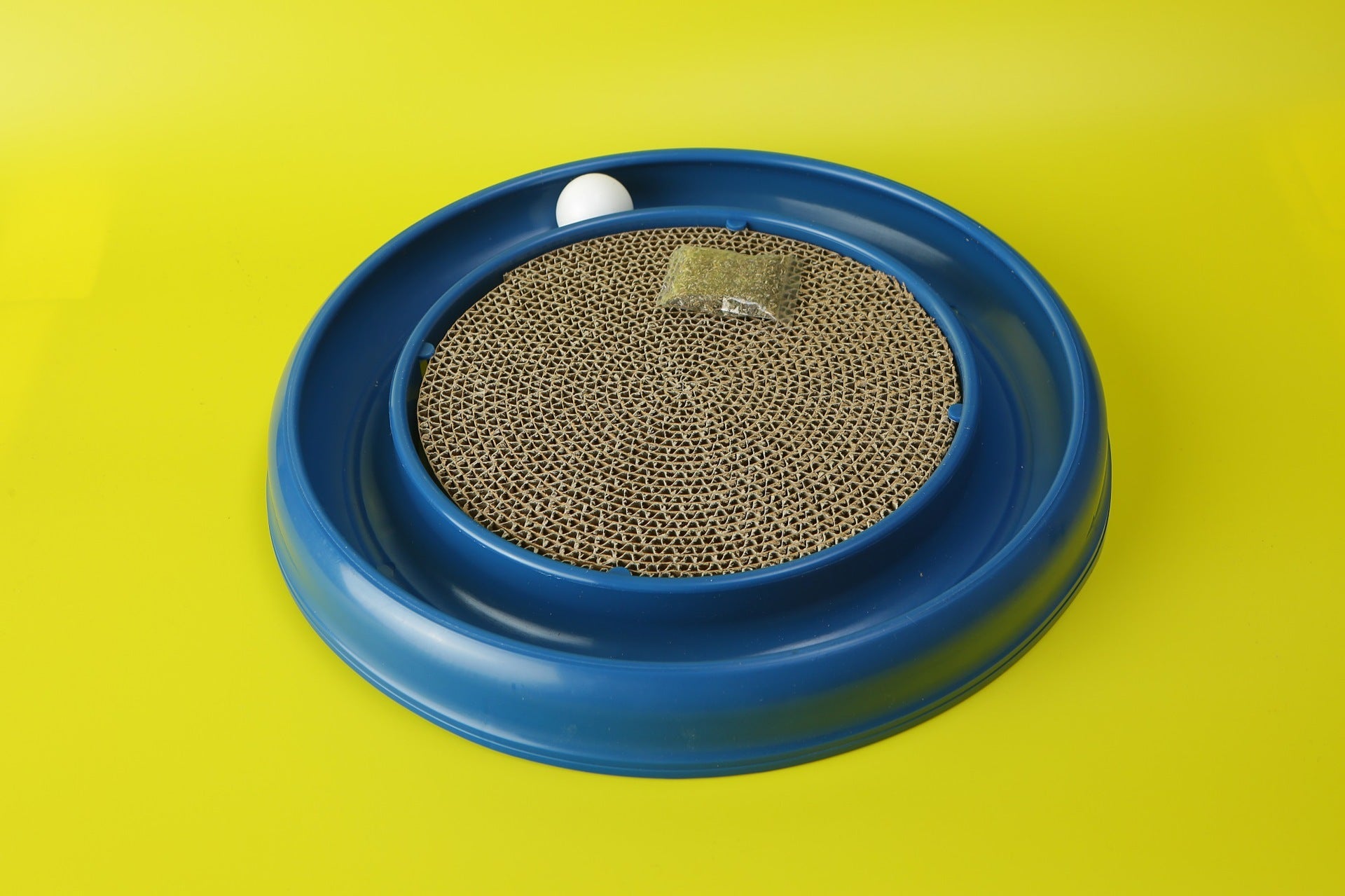 Interactive Cat Scratcher Bowl with Rolling Ball Toy - Circular Scratching Pad & Play Station