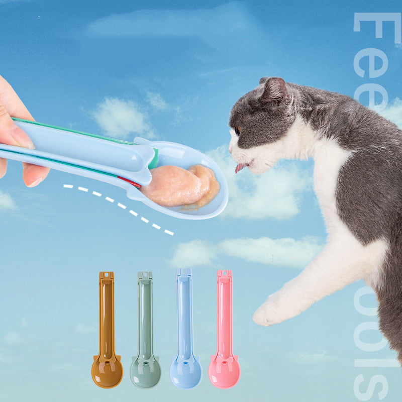 Multi-Purpose Cat Feeding Spoon - Liquid Medicine & Treat Dispenser with Flexible Design