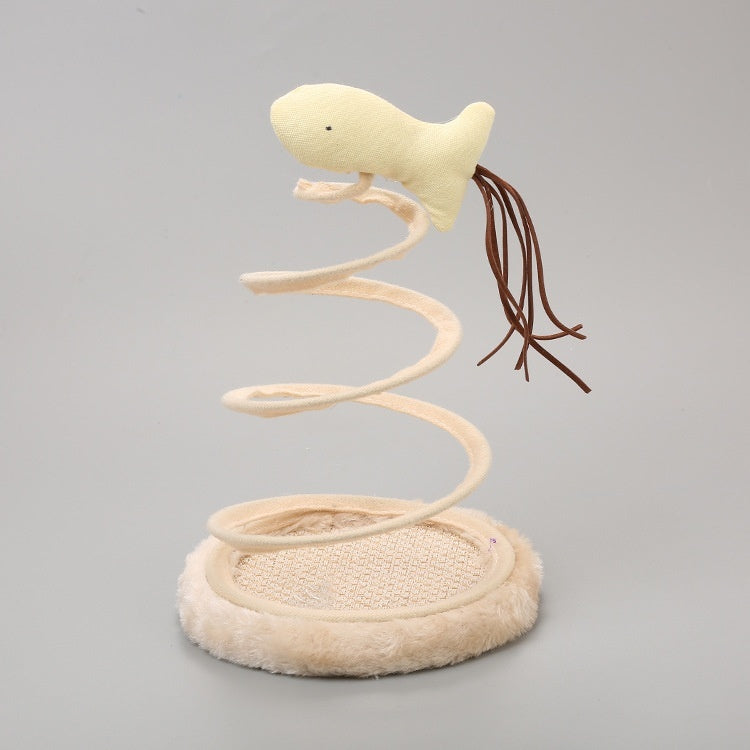 Interactive Spring Coil Cat Toy - Bouncing Plush Characters with Dynamic Motion