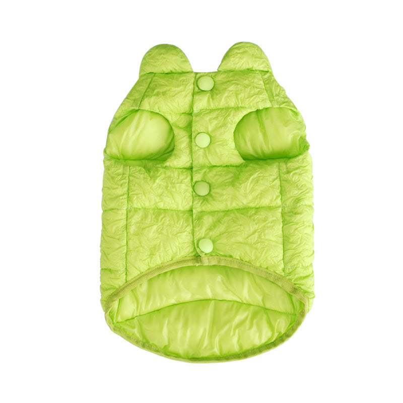 Premium Anti-Static Cat Winter Vest - Fluorescent Green with Advanced Lint-Resistant Technology