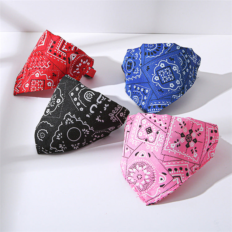 Paisley Bandana Cat Collar - Adjustable Designer Print Collar with Classic Patterns