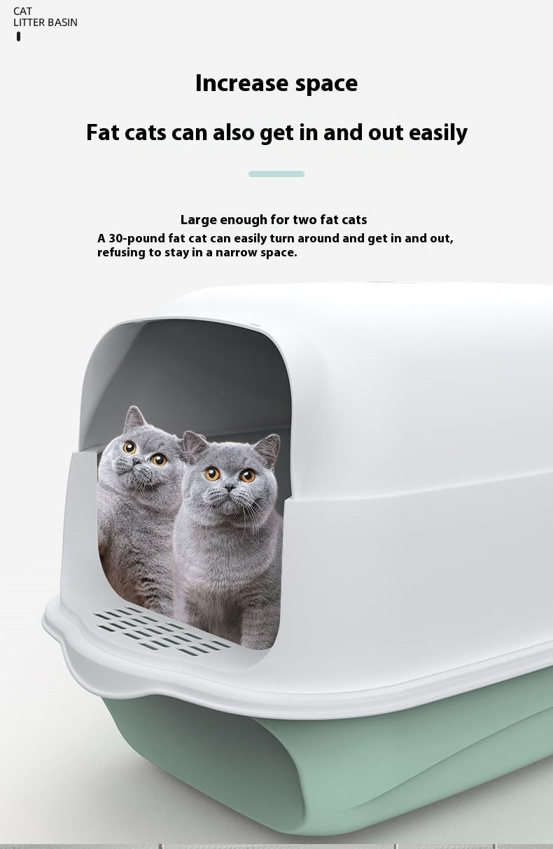 Premium Enclosed Cat Litter Box with Odour Control & Easy-Clean Design