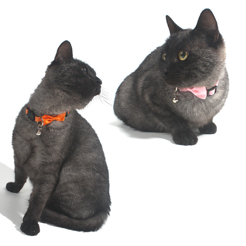 Rainbow Bow Tie Cat Collar Collection with Safety Bell - 9 Vibrant Colors Available