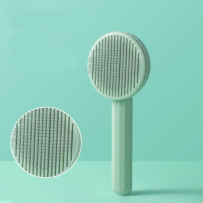 Gentle Pin Brush for Cats - Round Tip Grooming Brush for Daily Brushing & Detangling