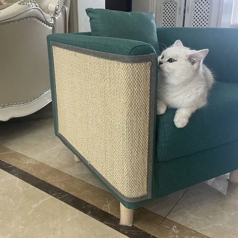 Natural Bamboo Cat Scratch Mat - Furniture Protector & Scratching Surface | 2 Sizes Available
